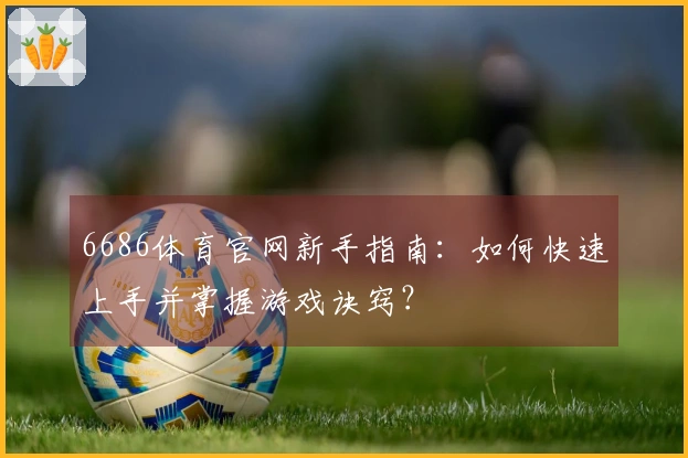 6686体育官网新手指南：如何快速上手并掌握游戏诀窍？